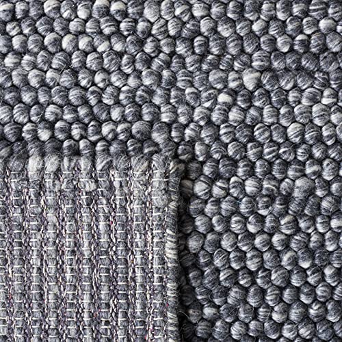 9' x 12' Beige Handmade Wool Area Rug R37757