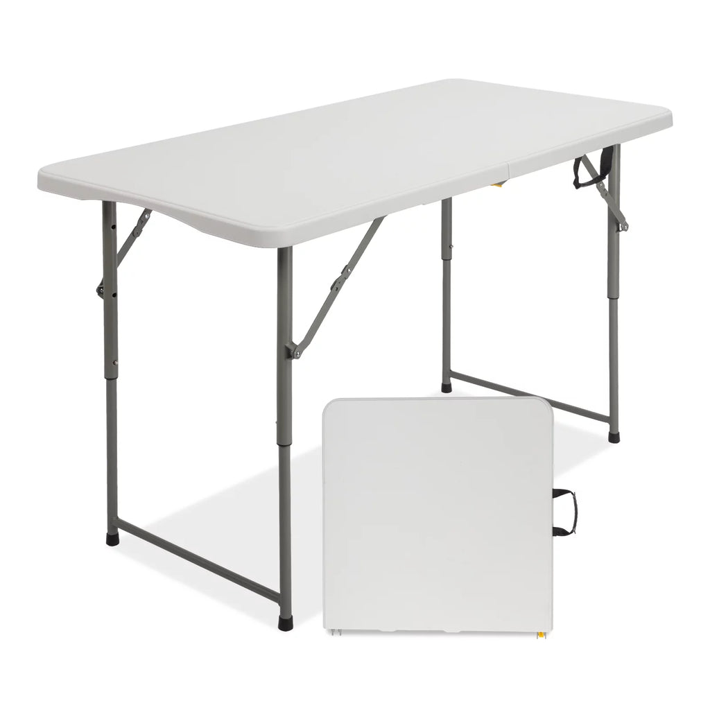 4 Ft White Plastic Folding Table Q17858