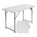 4 Ft White Plastic Folding Table Q17858