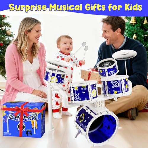 Kids Jazz Drum Set with 5 Drums Y47652