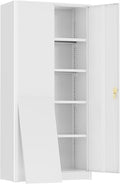 72" Black Metal Storage Cabinet with Lock R17746