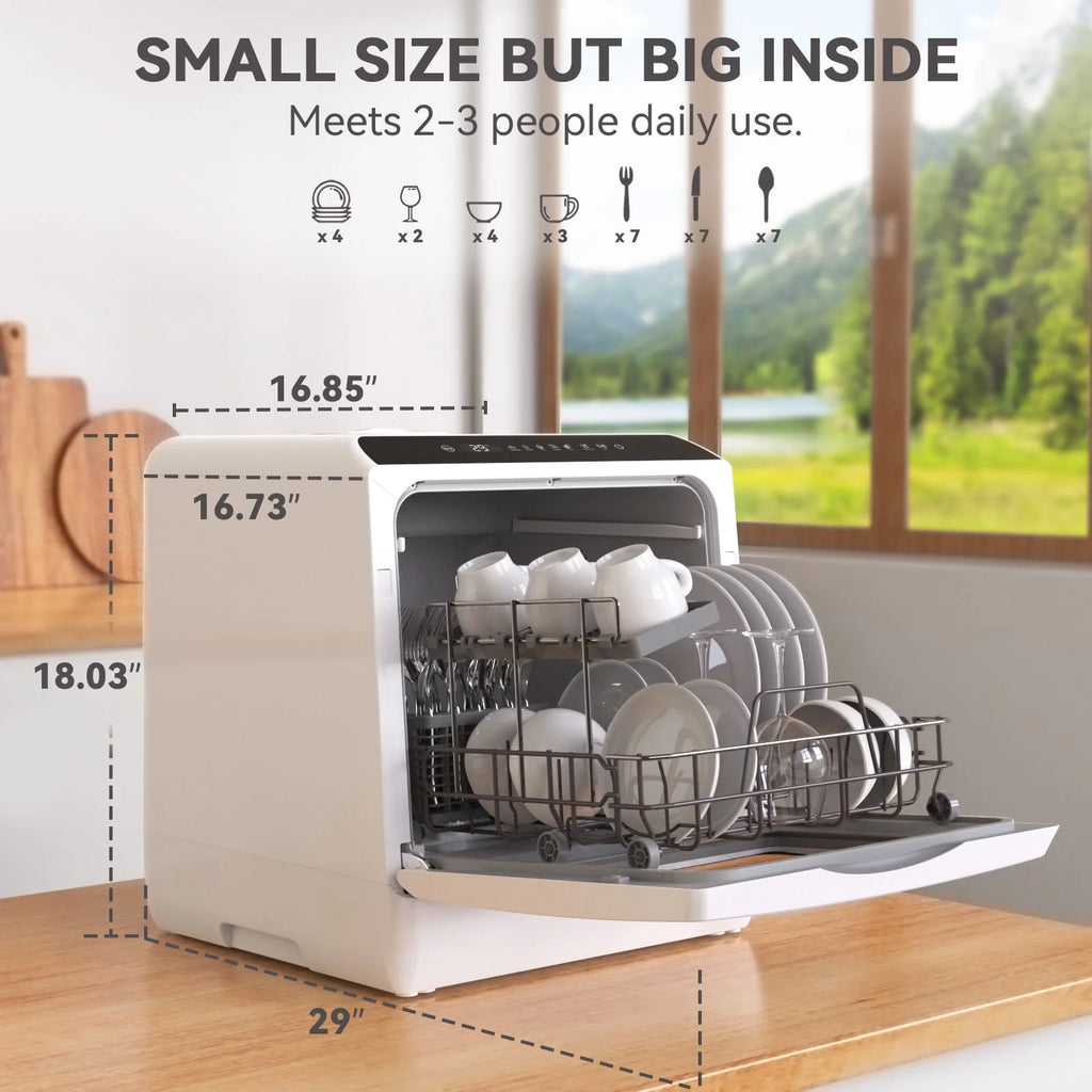 Portable Countertop Dishwasher, 5 Washing Programs, 5L Built-in Water Tank G135828