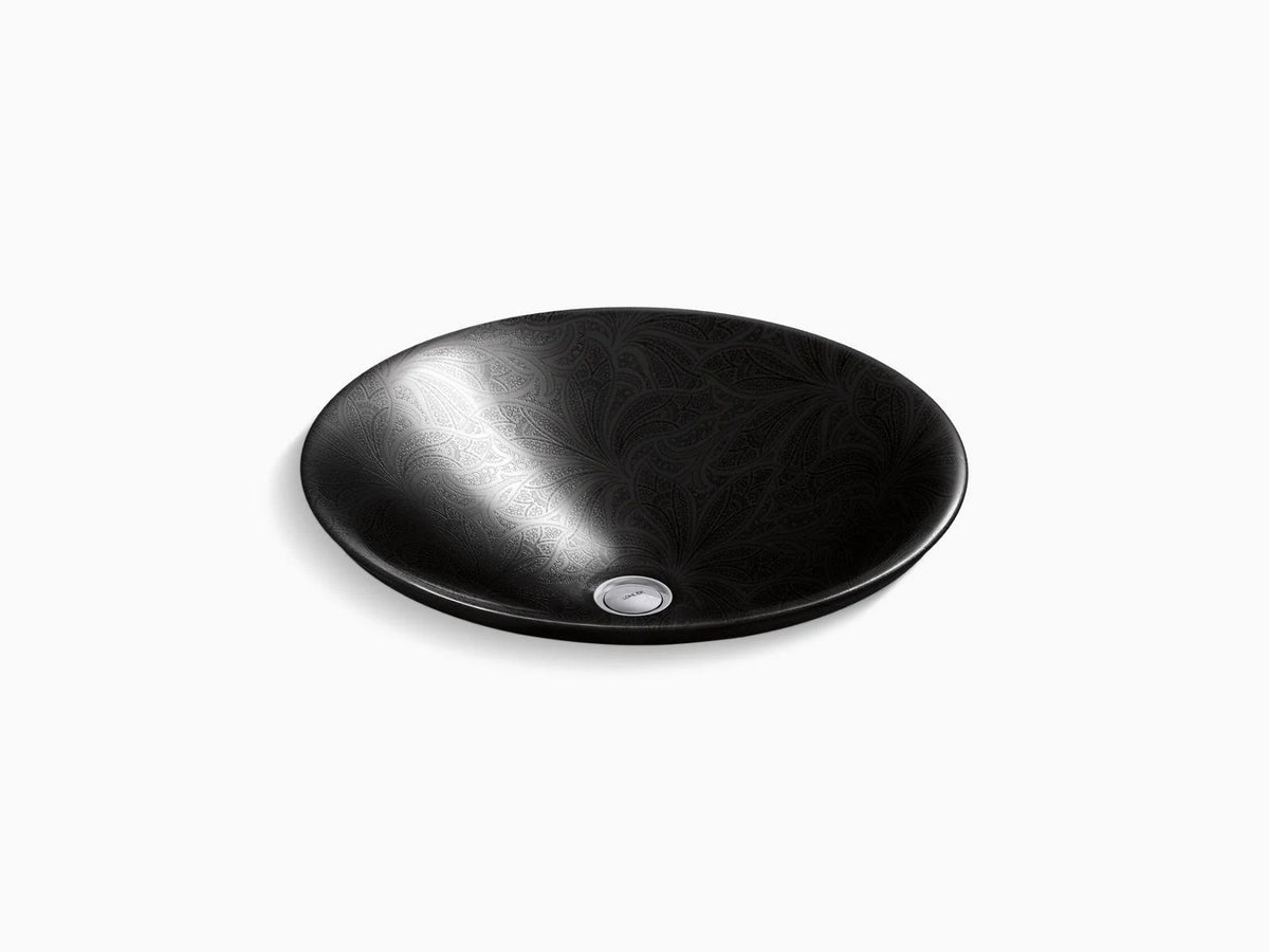 Black Round Bathroom Sink H416