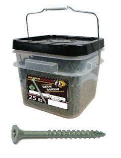 25 lb. Tub Exterior Green Deck Screws T9864