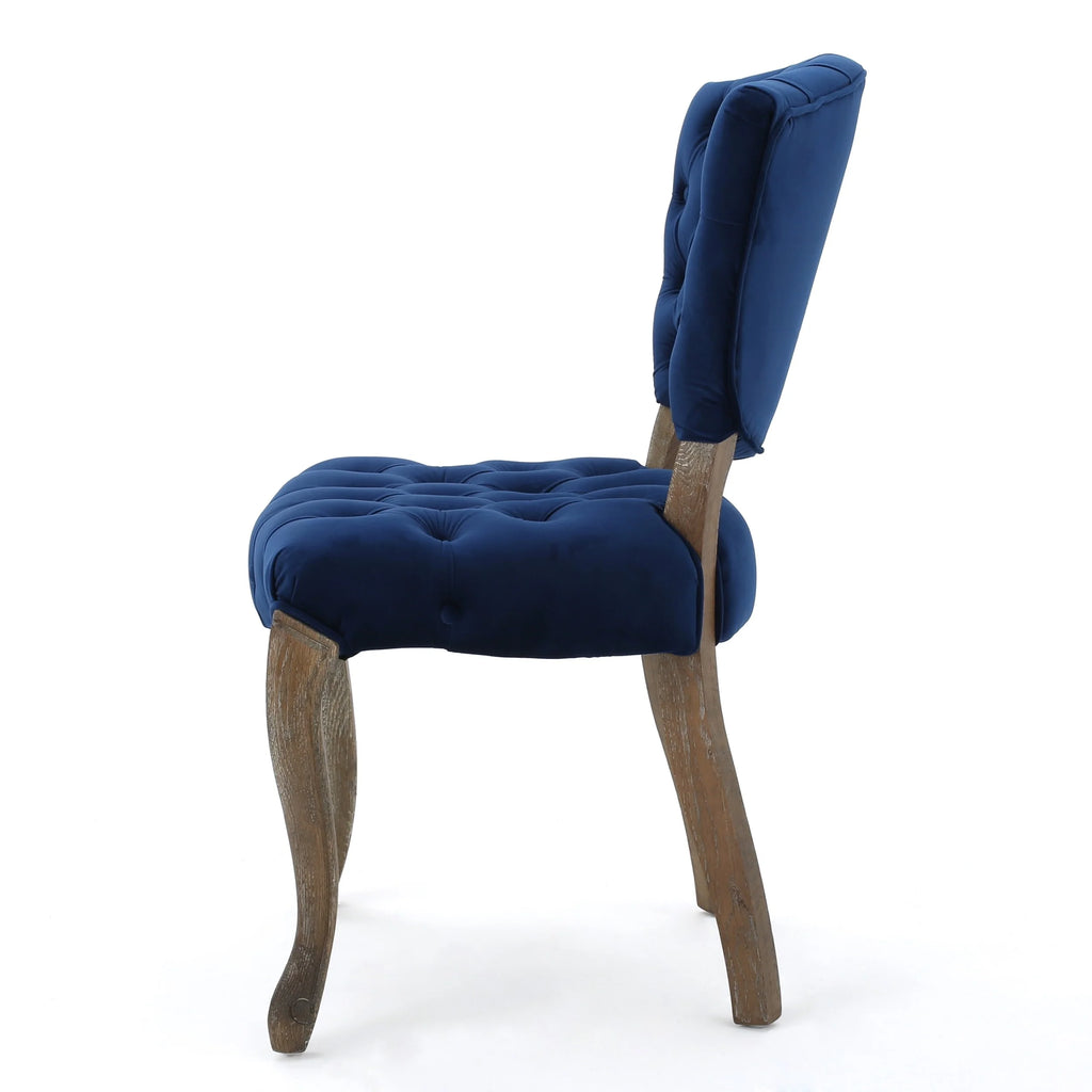 Grey Fabric Dining Chairs Set of 2 J874