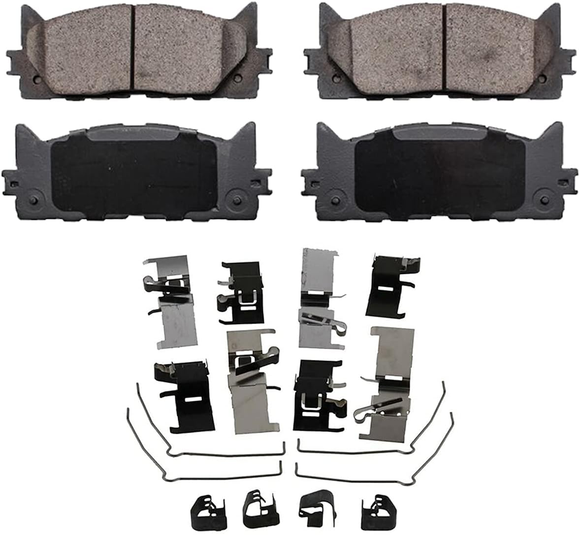 Front & Rear Ceramic Brake Pads 4pc Set X8945