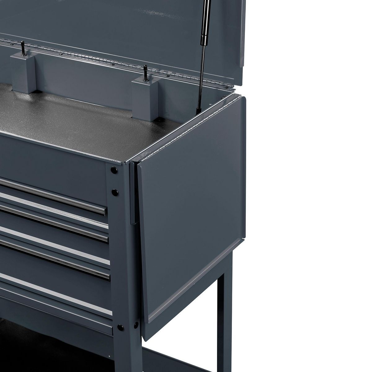 Folding Side Tray for 4-Drawer Tech Cart, Slate Gray Z4343