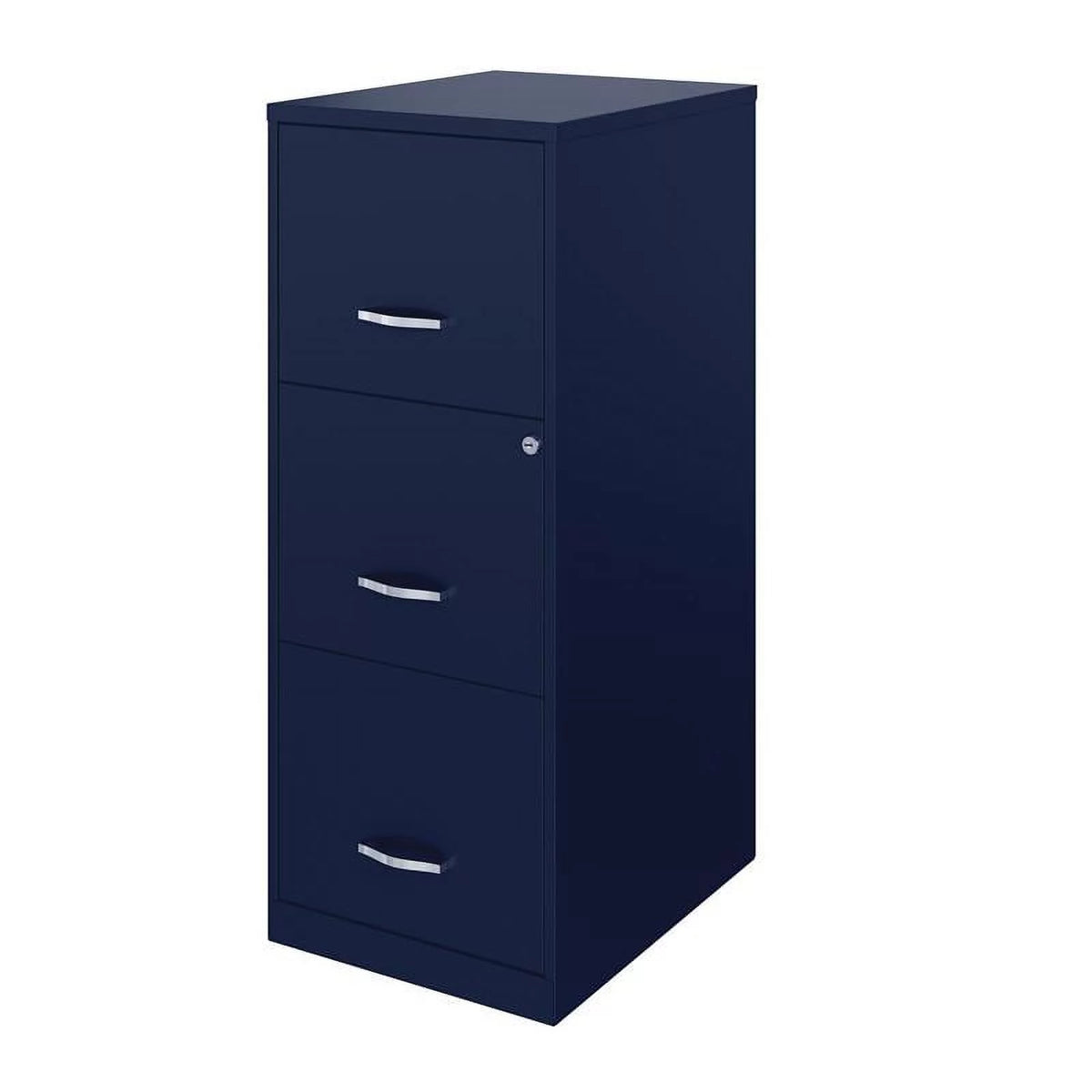 3-Drawer Metal Vertical File Cabinet with Lock in Navy I260