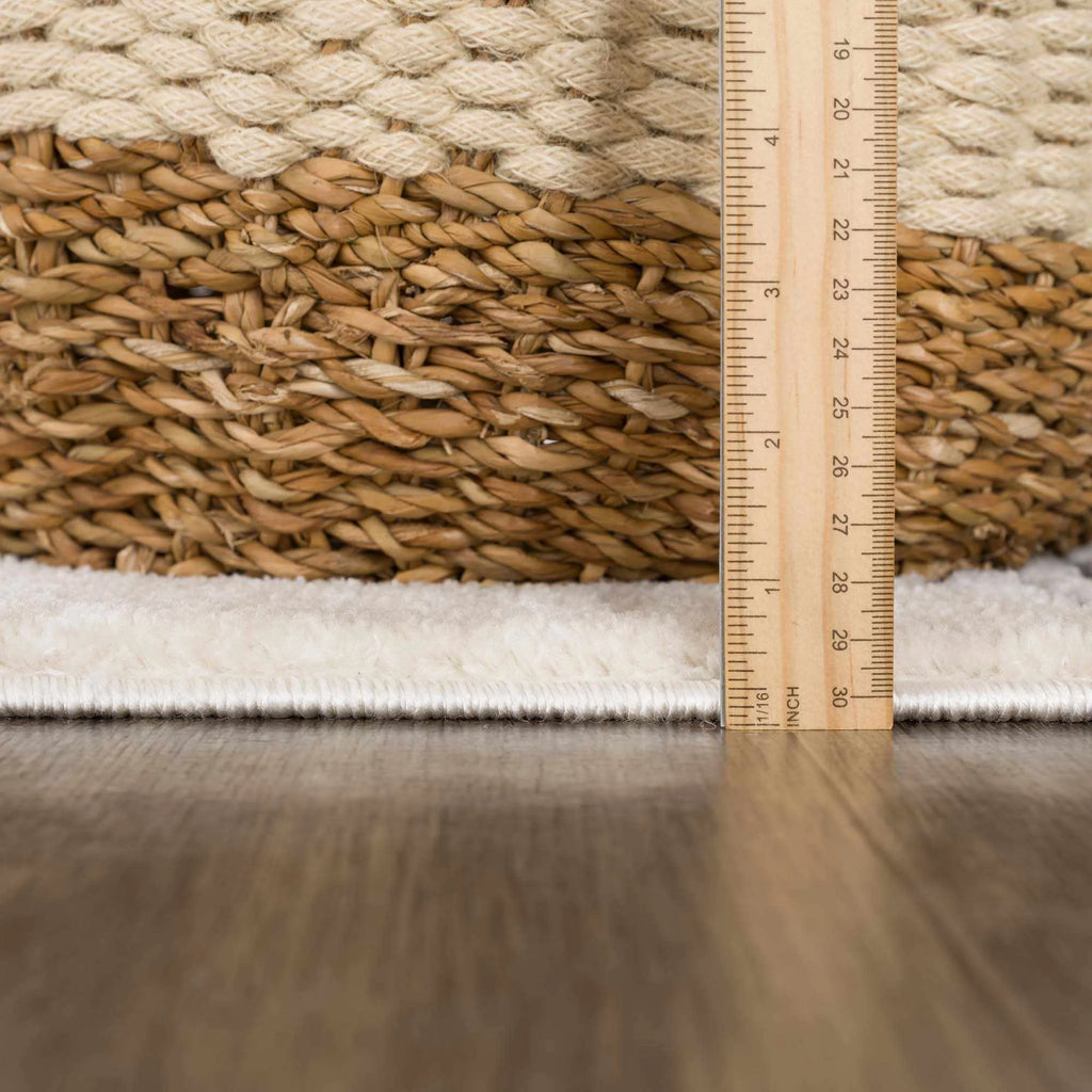 Cream Black White Area Rug U7121
