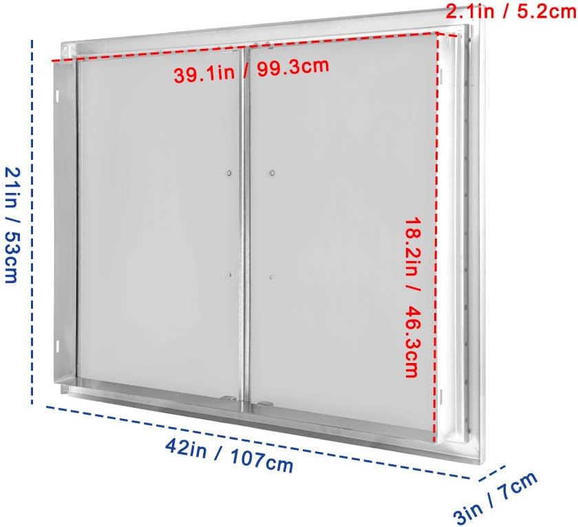 42 W X 21 H Stainless Steel Double Access Door I242505