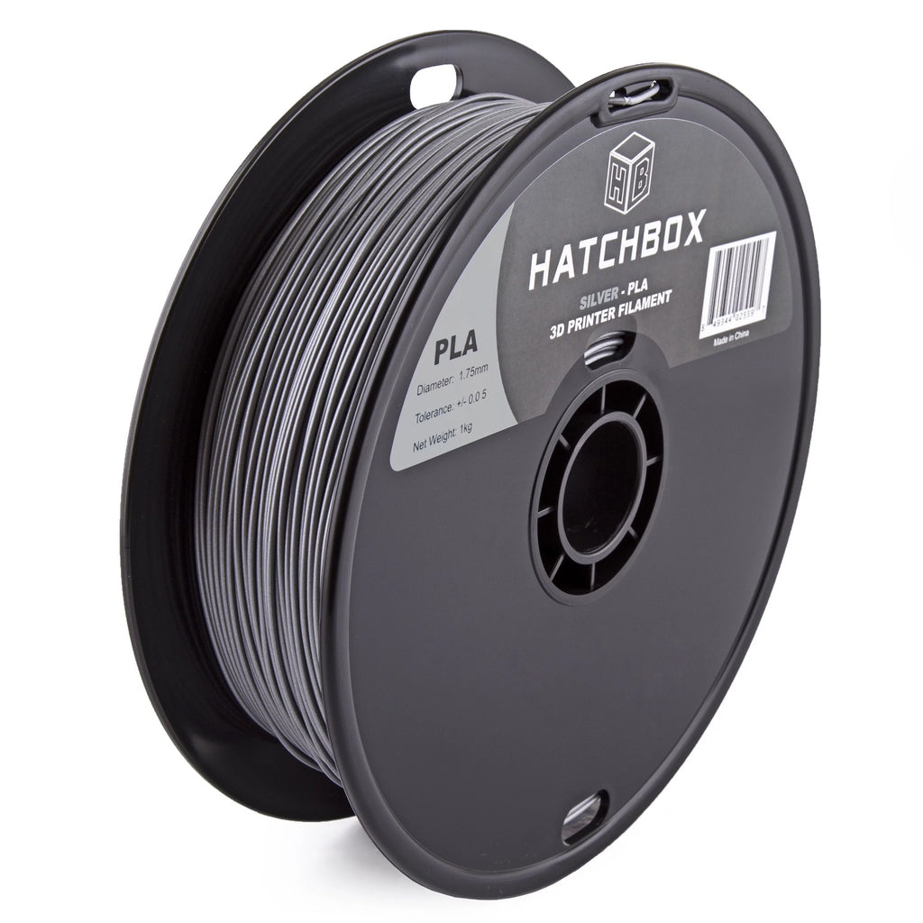 Silver PLA 3D Printer Filament, 1.75 mm, 1 kg Spool V38426