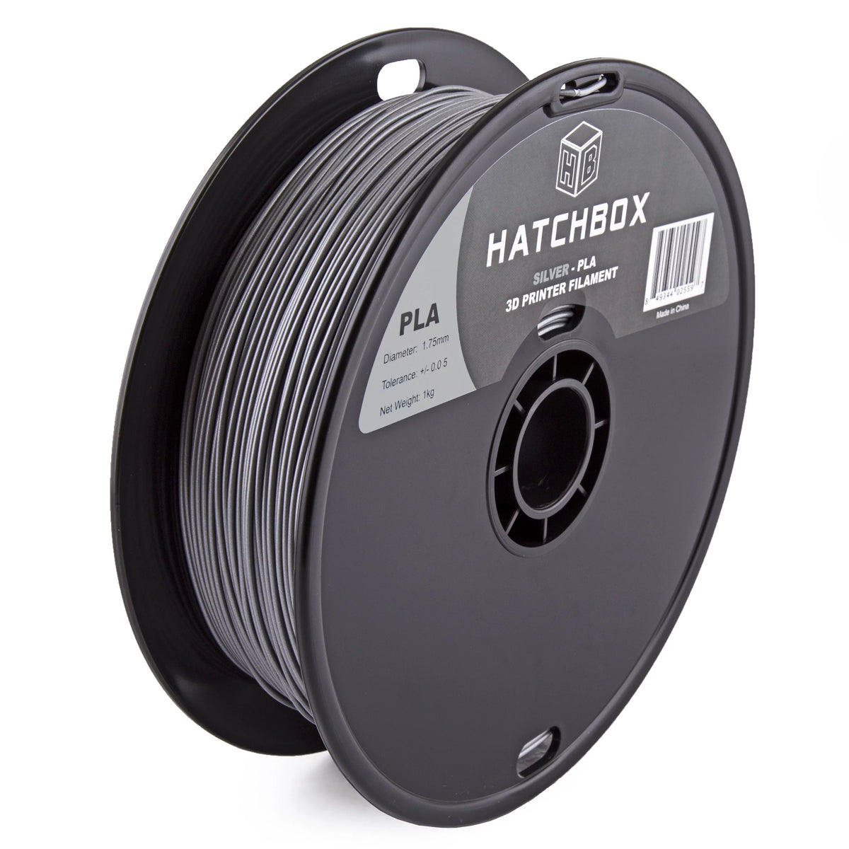 Silver PLA 3D Printer Filament, 1.75 mm, 1 kg Spool V38426
