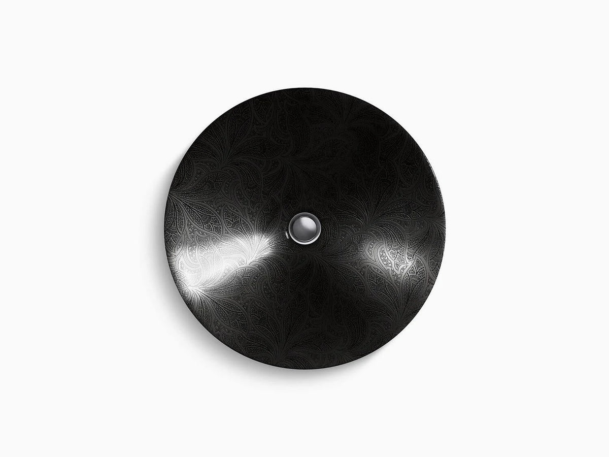 Black Round Bathroom Sink H416