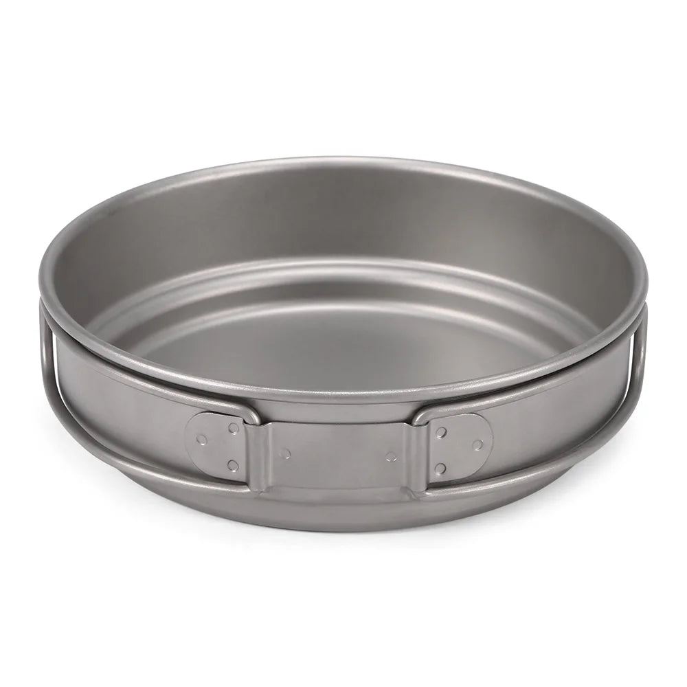 Titanium Cookware Set 1000ml 750ml Pot Pan Spoon Set W9858