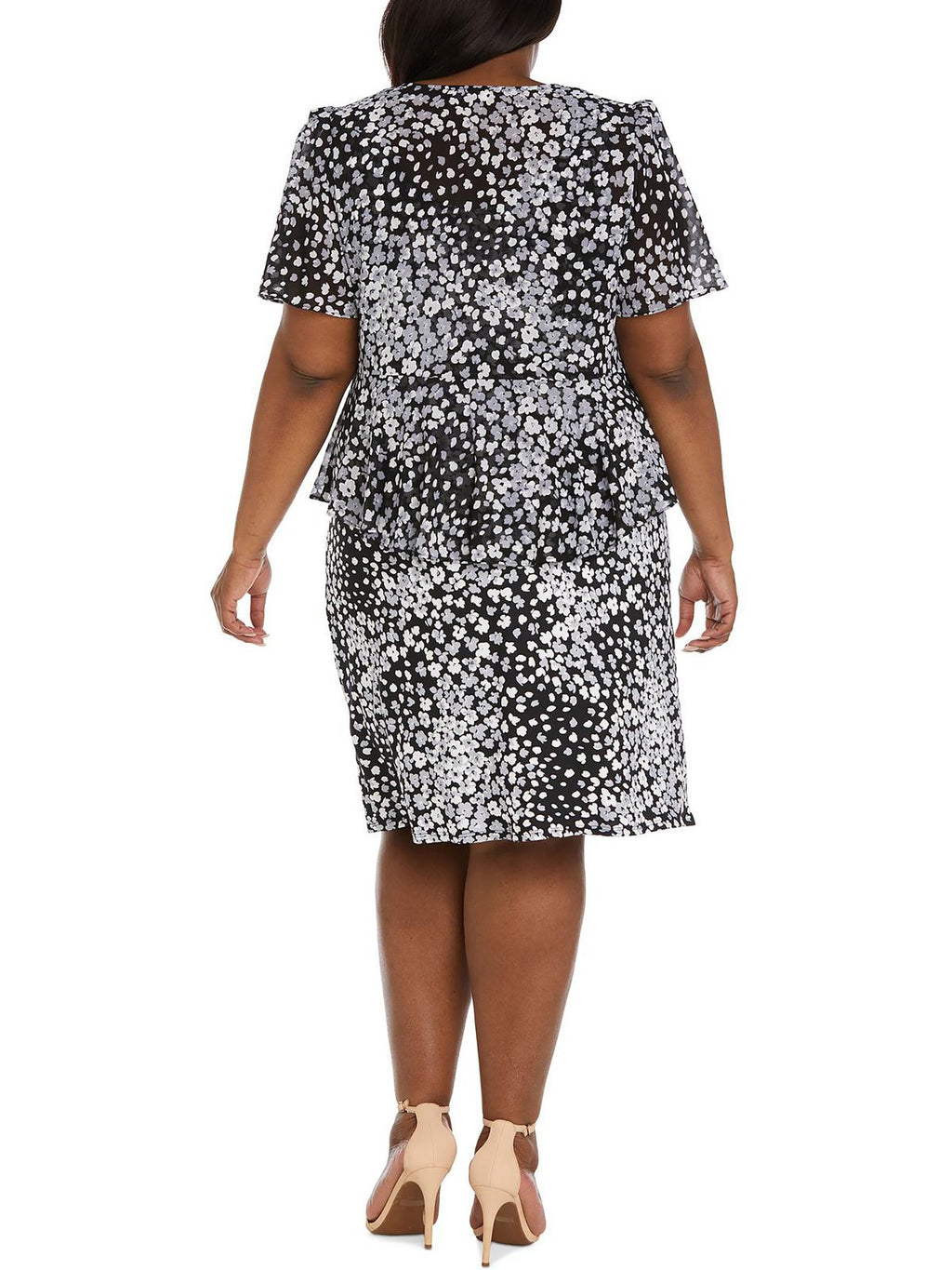 Plus 2PC Light Weight Midi Dress F77463