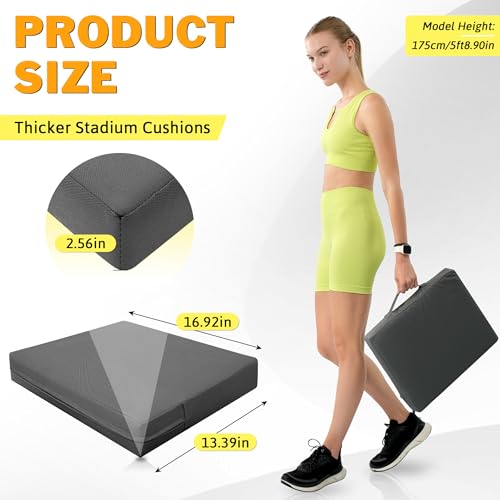2 Pcs Water-Repellent Stadium Seat Cushions E50770