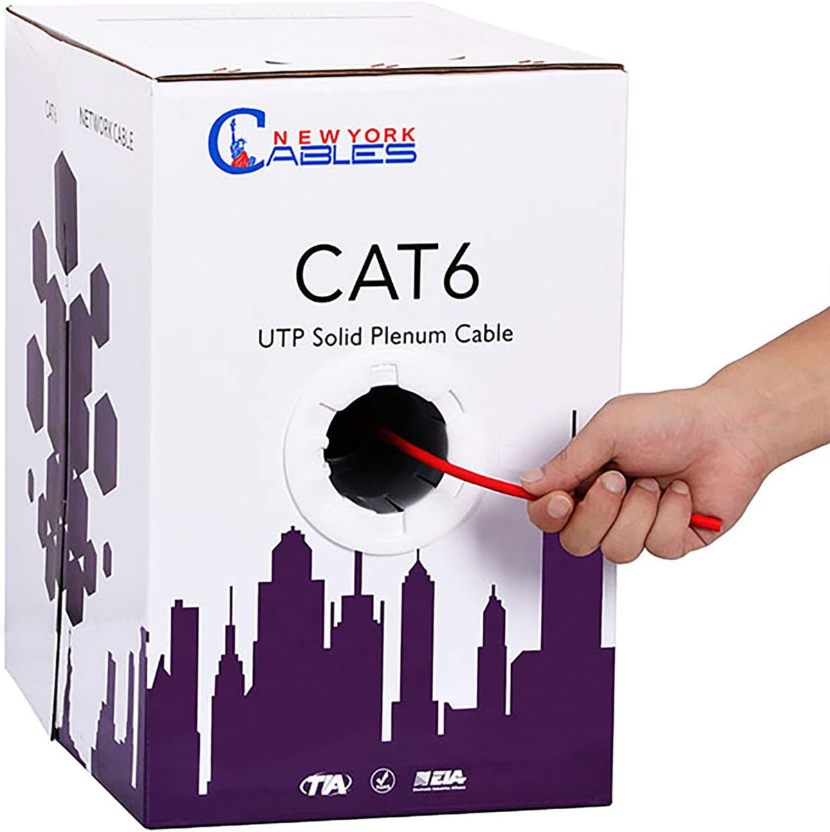 Black 1000ft CAT6 Plenum Cable P235659