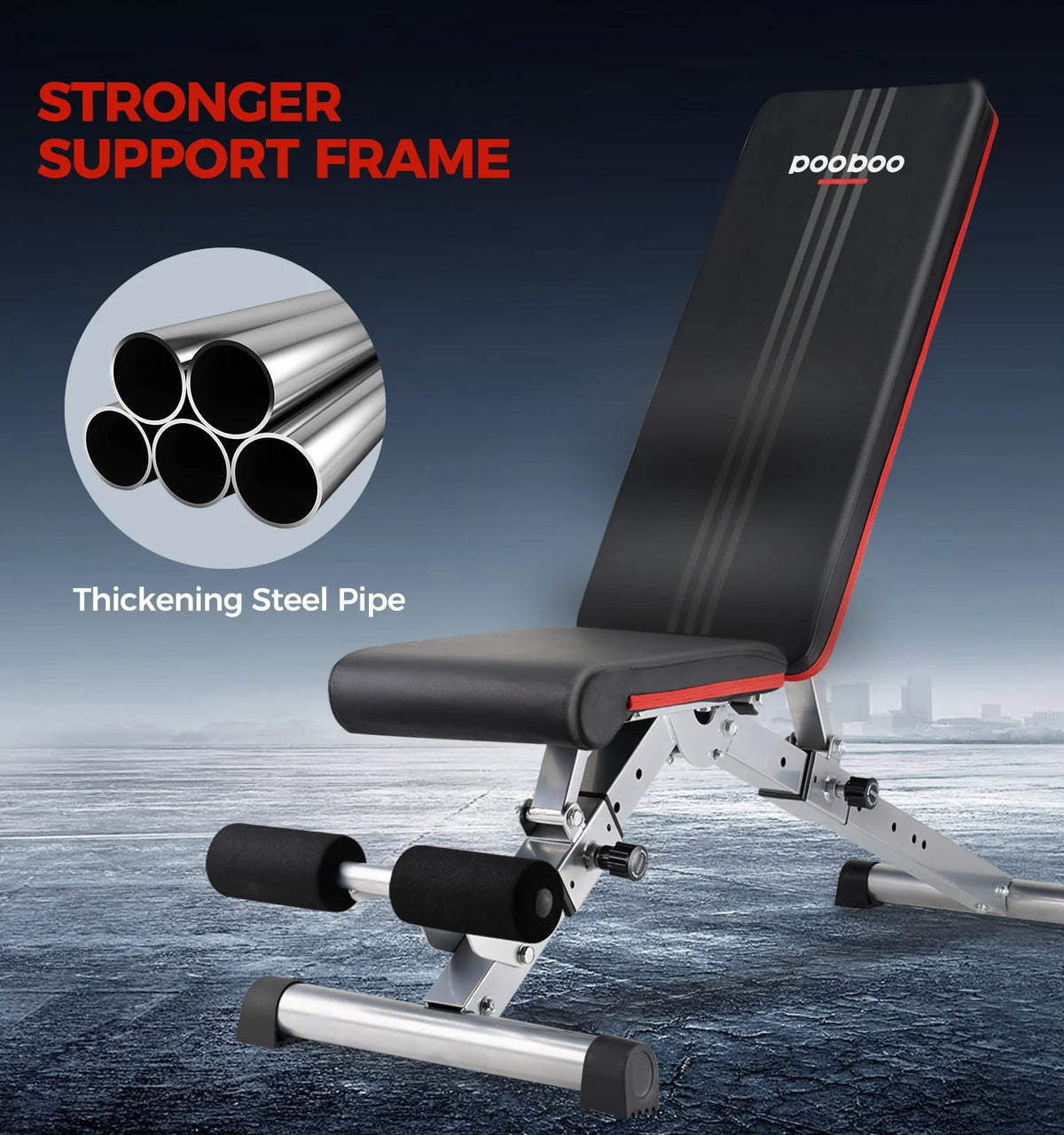 Folding Incline Weight Bench 800 lbs Capacity Y657