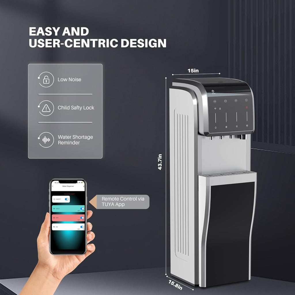 Stainless Steel Water Dispenser with Ice Maker E600495