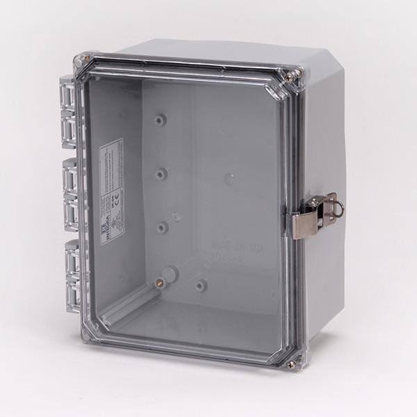 Polycarbonate Enclosure with Hinge Clear Locking Latch 8x6x4 V102