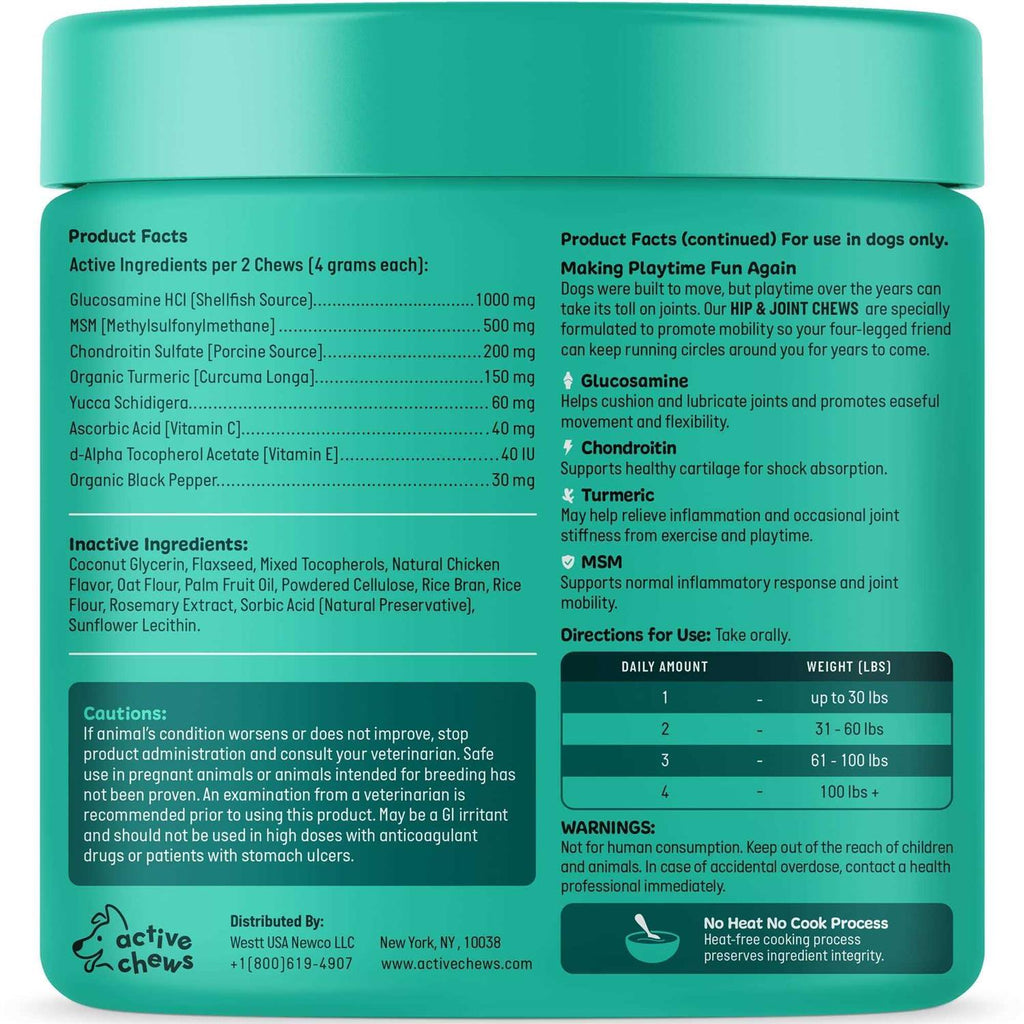 Glucosamine for Dogs Hip and Joint Supplement with Chondroitin Q443