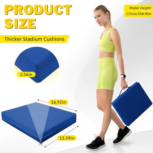 2 Pcs Water-Repellent Stadium Seat Cushions E50770