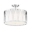 Polished Nickel LED Semi Flush D854054
