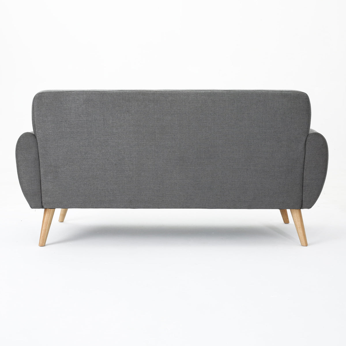 Dark Grey Tufted Fabric Loveseat U505