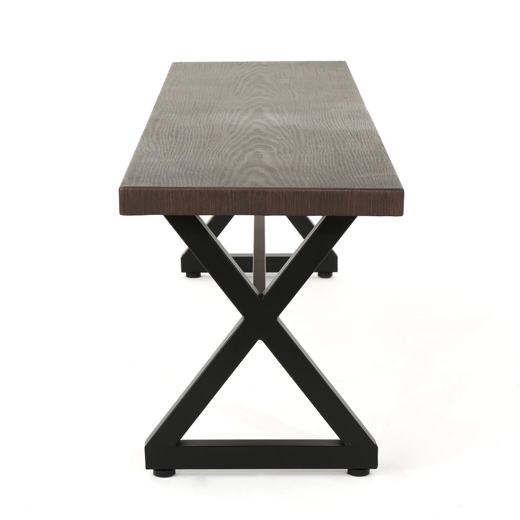 Aluminum Dining Bench with Steel Frame P623
