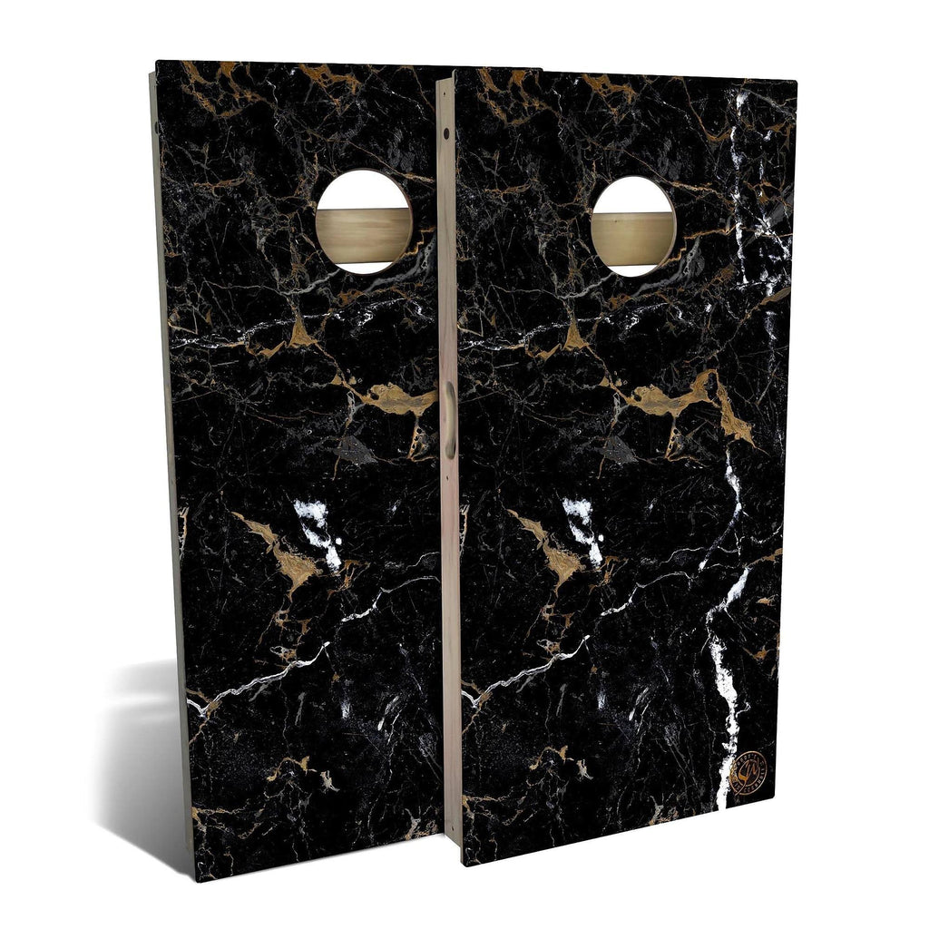 Black Marble Cornhole Set with Carrying Case C3758