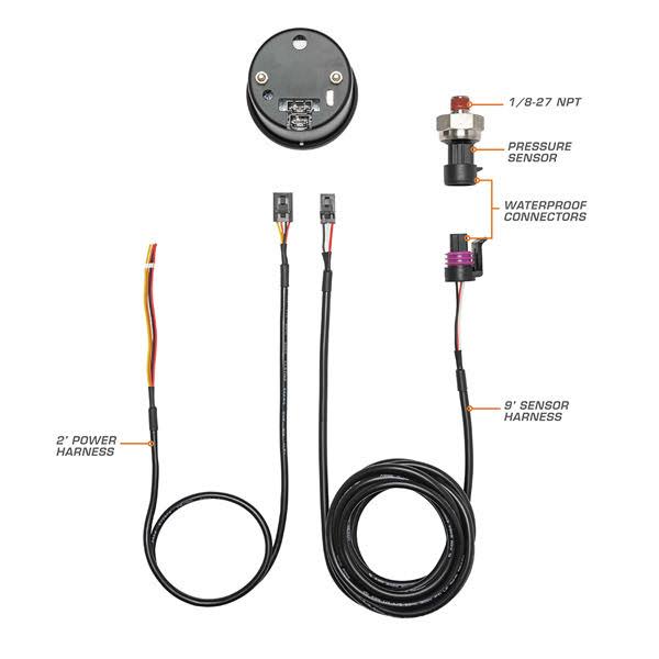 Tinted 7 Color 30 PSI Fuel Pressure Gauge G529405