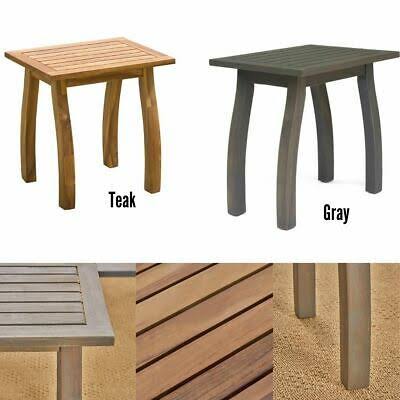 Gray Acacia Wood Accent Table E8116