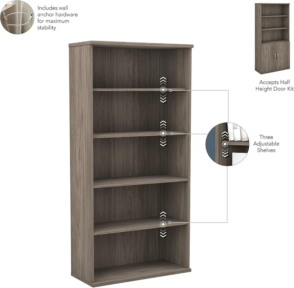 5 Shelf Bookcase with Doors I52973