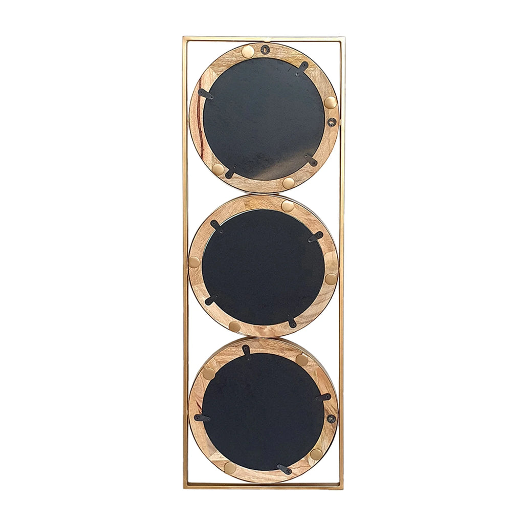 Round Wall Mirror with Rectangular Frame Z564