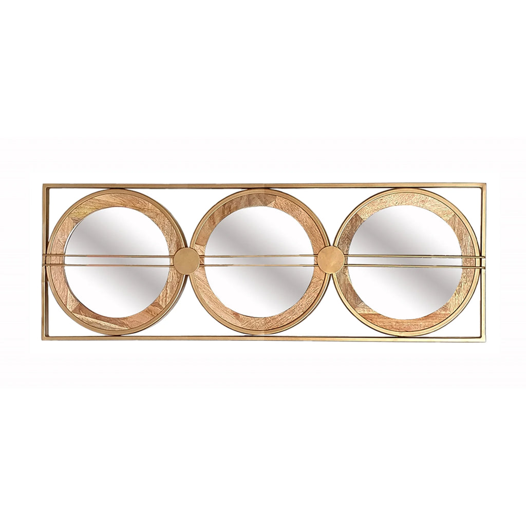 Round Wall Mirror with Rectangular Frame Z564