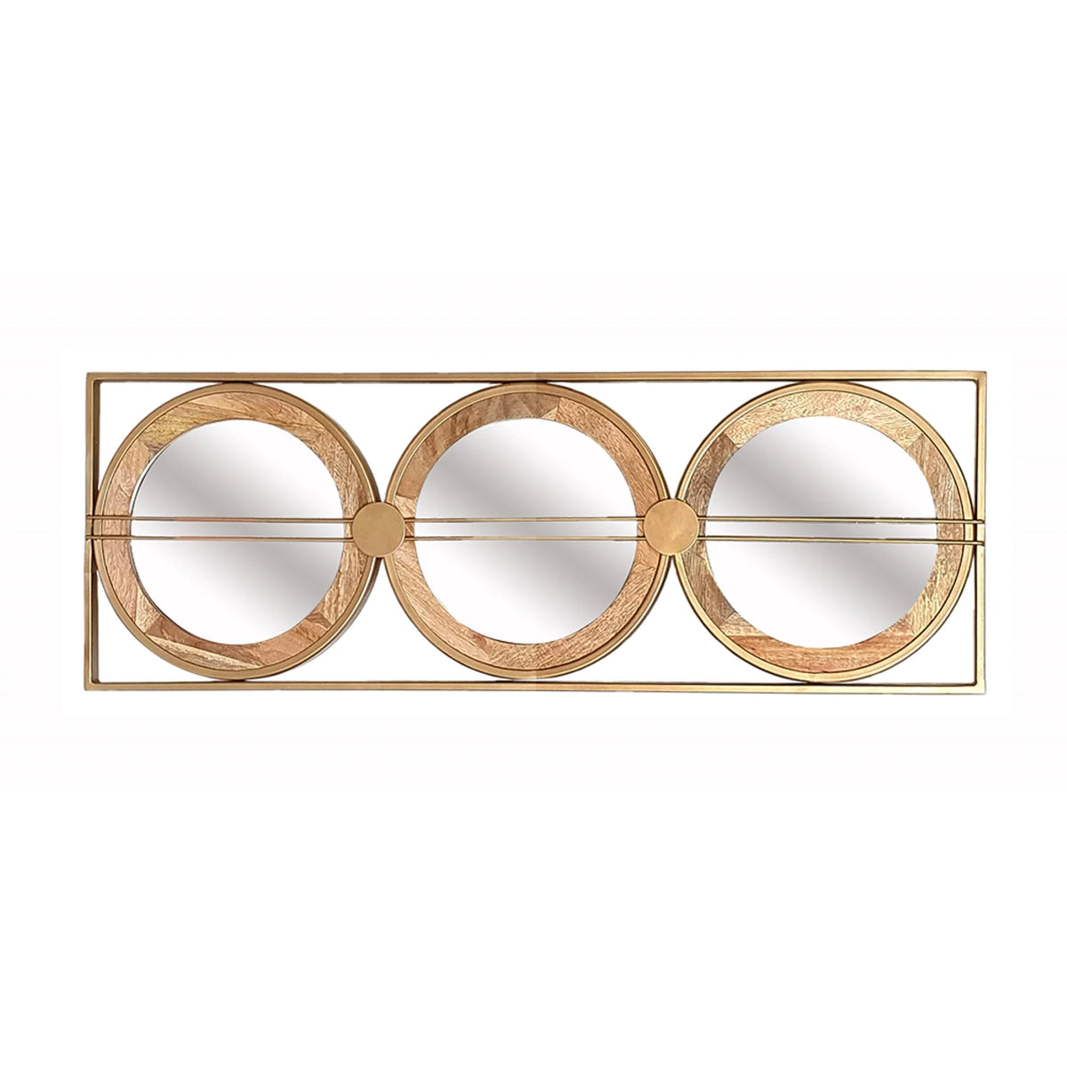 Round Wall Mirror with Rectangular Frame Z564