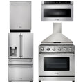 36 Electric Range, Range Hood, Microwave, Refrigerator with Water and Ice Dispenser, Dishwasher N6832