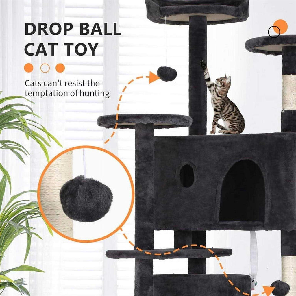 70-in Cat Tree Tower with Scratching Post O10229
