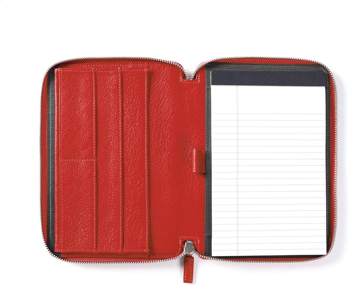 Cognac Full Grain Leather A5 Zippered Portfolio S960108