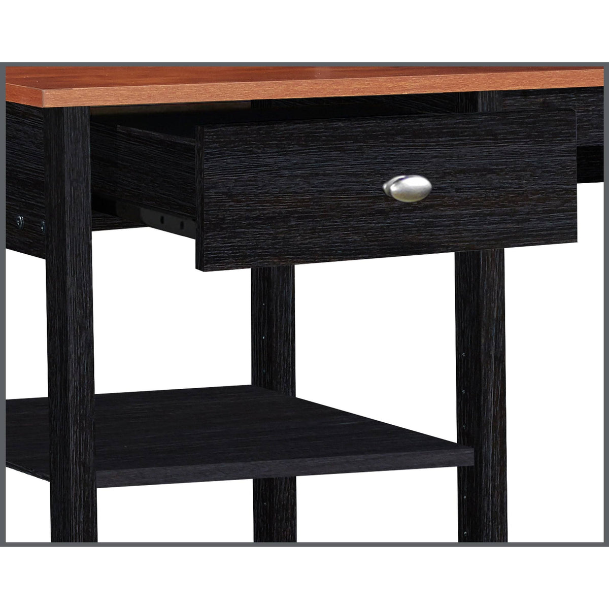 Gray Oak Writing Desk with Hutch G471