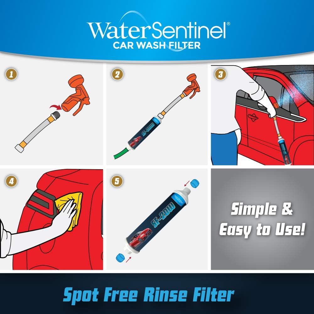 Inline Deionized Water Garden Hose Filter & Extension Adapter (2-Pack) I8825