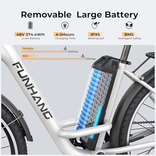 26" Step Thru Electric Bicycle with 48V Removable Battery I4264