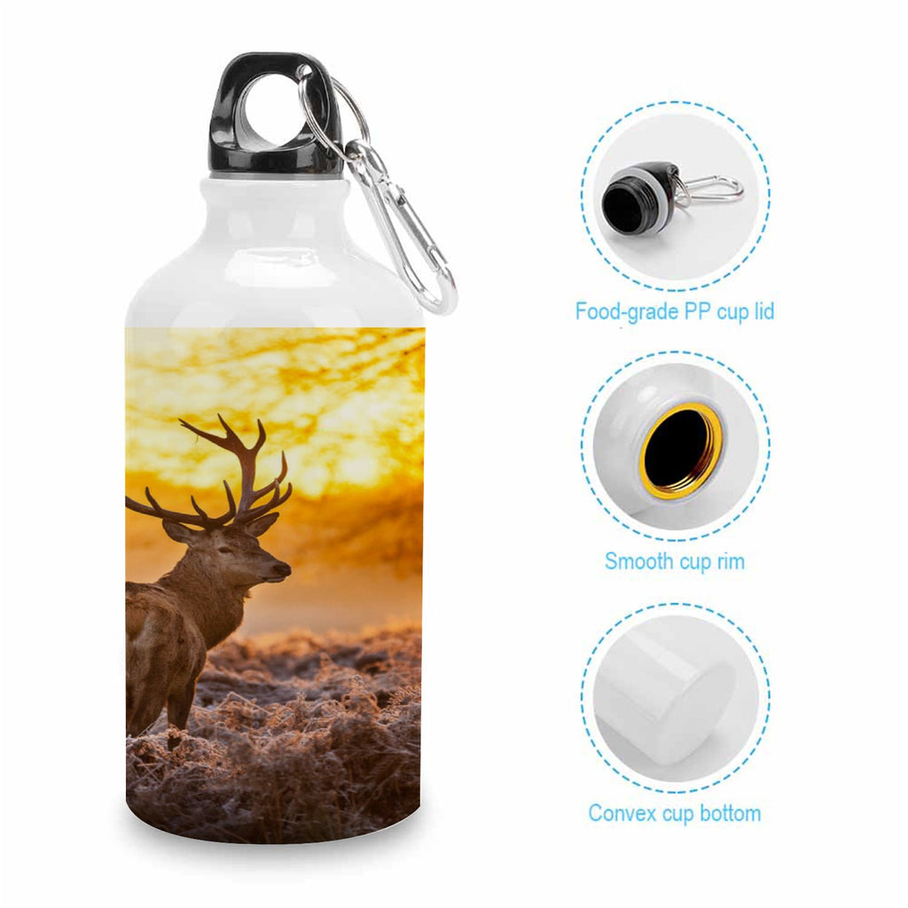 Red Deer 400ml Sport Aluminum Water Bottle with Twist Cap I8992