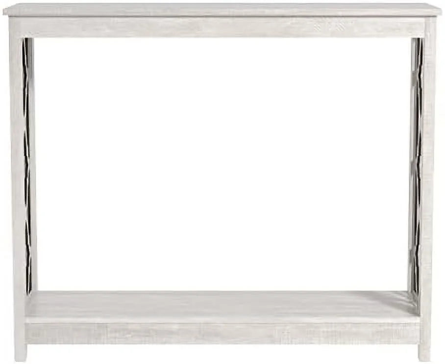 Modern Coffee Table with Shelf Square Wooden Accent Cocktail Table S1935