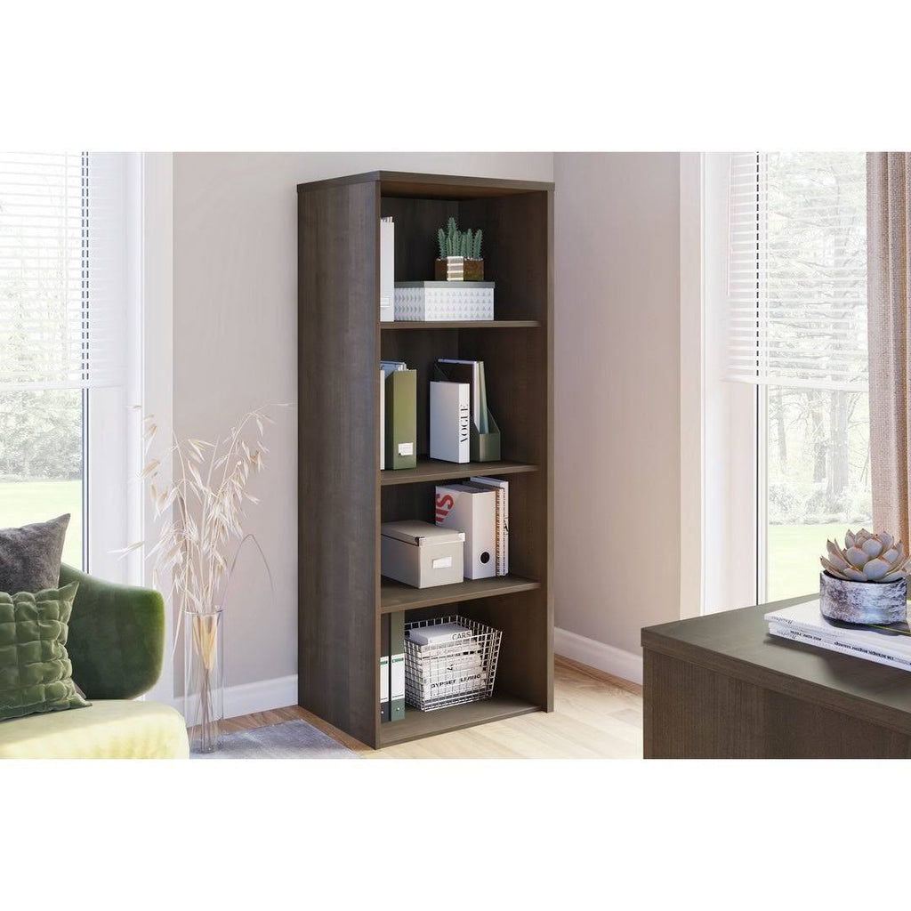 Walnut Grey White Bookcase E850493