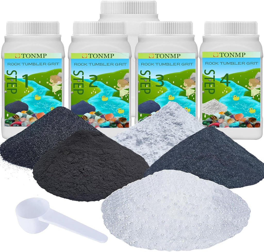 8 LBS Rock Tumbler Grit Refill Kit with Poly Plastic Pellets V5492