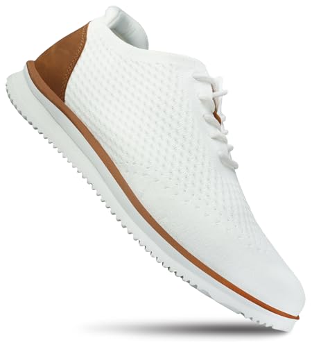 Men's Dress Sneakers Casual Walking Shoes Oxfords Mesh Comfortable Lightweight Breathable Lace-Up B136752