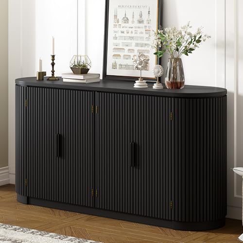 Beige Wooden Accent Storage Cabinet with 2 Doors and Adjustable Shelf X263591