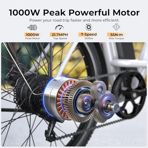 26" Step Thru Electric Bicycle with 48V Removable Battery I4264