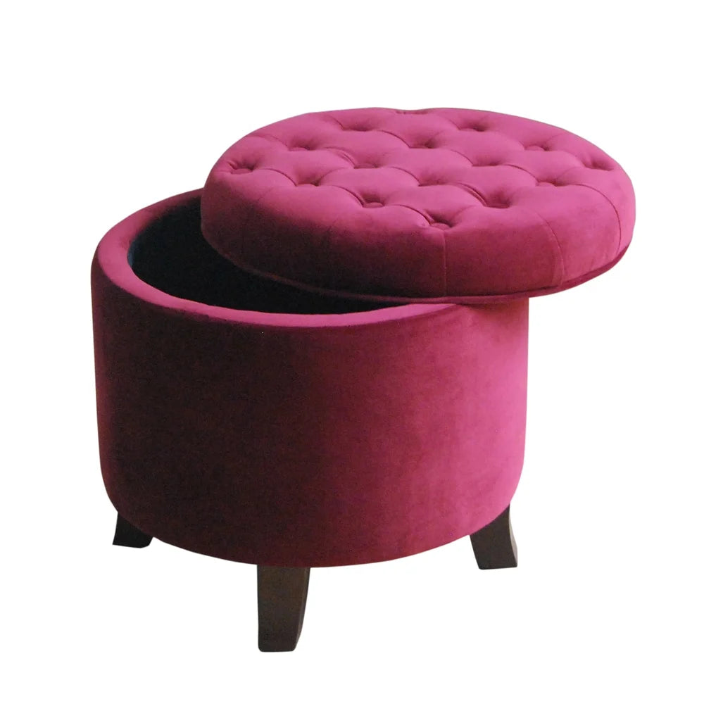 Large Round Storage Ottoman T7327